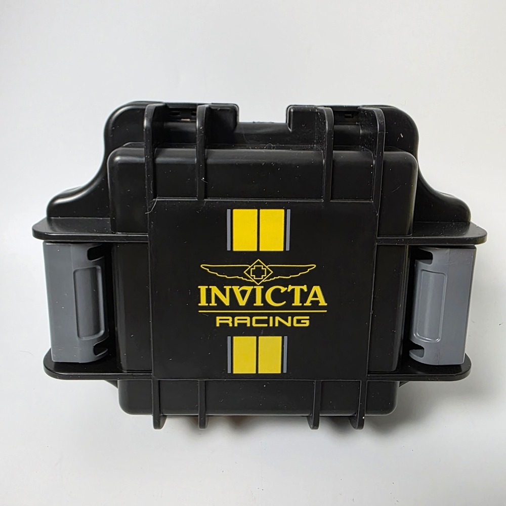 Invicta Racing Impact Case Single‎ Watch Box Black Yellow Plastic Storage Box